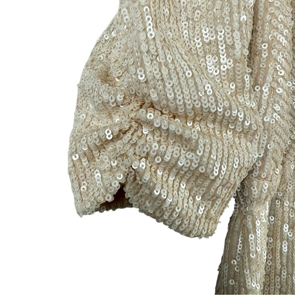 NWT GENERATION LOVE ALLEGRA SEQUIN JUMPER IN SHELL 3/4 INCH SLEEVE XS - Picture 9 of 14